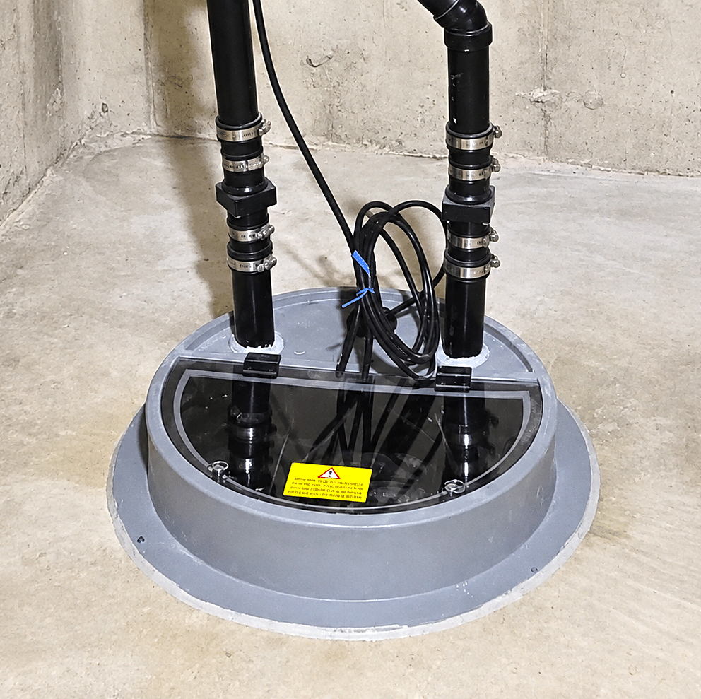 Sump Pump Setup with Lid